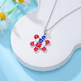 ROMANTICWORK Puerto Rican Taíno Sun Symbol Necklace 925 Sterling Silver Jewelry Puerto Rican Taíno Sun Symbol Pendant Gift Birthday Christmas for Women