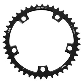 sourcing map 130BCD Bike Chainring 42T Round Narrow Wide Single Aluminum Chainring Chainwheel for Road Bike Bicycle 9/10/11 Speed Chains