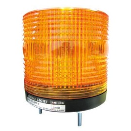 MS115T-BFF-Y, Beacon Steady & Flash & Rotating Light, 115mm Yellow Lens, 100dB Sound, Stud Mount, High Intensity LED, 90-240V AC
