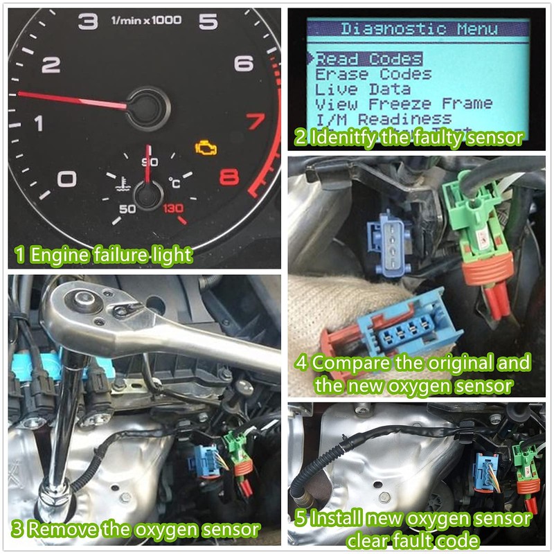 DOSKJOK Sensor de oxígeno O2 de relación de combustible de