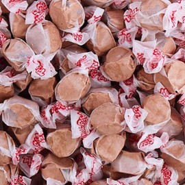 Creamy Chocolate Salt Water Taffy - Individually Wrapped Assorted Flavors - Old Fashion Saltwater Taffy Candy Bulk, by Queen City Candy Cave (1 Pound)