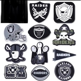 New Raiders Football Croc Shoe Charms Set of 11
