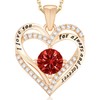 Bouzaak Moissanite Necklace for Women Heart Pendant S925 Sterling Silver