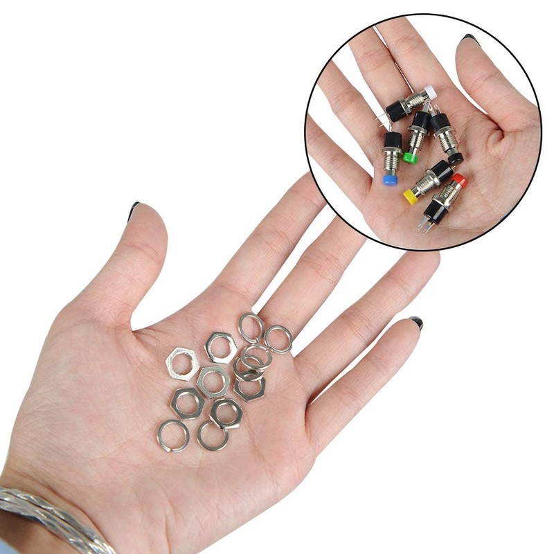 Gebildet 24 pieces 7 mm mini momentary push button, SPST