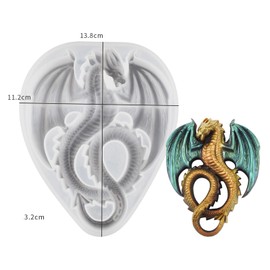 Large Rose Dragon Skull Candle Mold - Thick Fly Dinosaur Resin Casting Molds - Silicone 3D Animal Mold for Candle Making & Home Decor