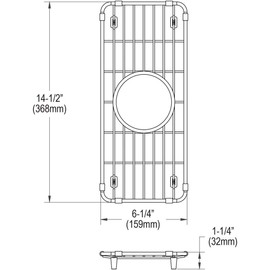 Elkay CTXBG614 Crosstown 6-1/4" L x 14-1/2" W Stainless Steel Basin Rack - Stainless Steel