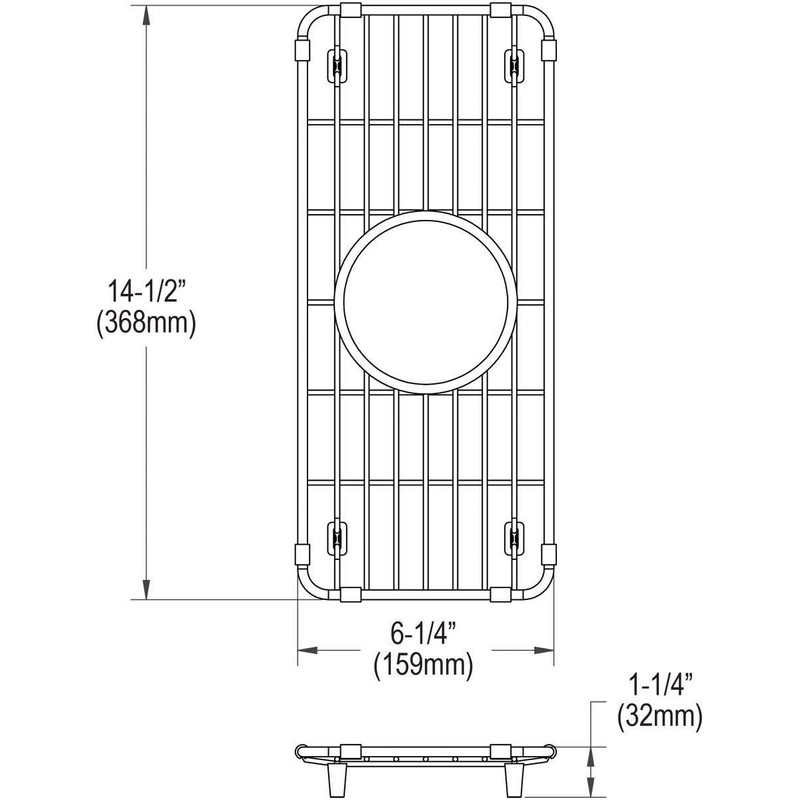 Elkay CTXBG614 Crosstown 6-1/4" L x 14-1/2" W Stainless Steel