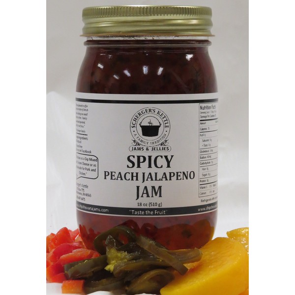 Spicy Peach Jalapeno Jam, 18 oz
