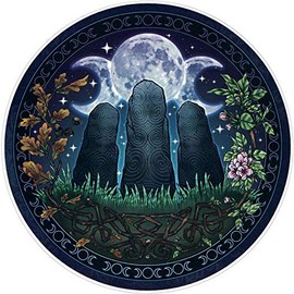 Awen Stones - Bumper Sticker/Decal (4.5" Circular)