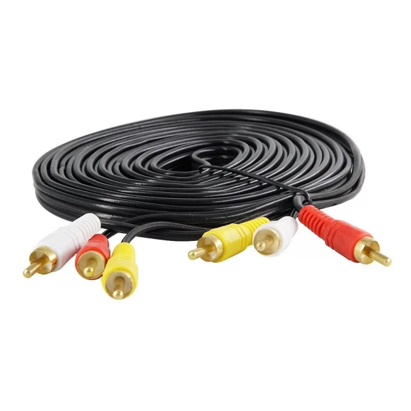 Ele-Gate 5 Piezas Cable Rca 1.5 Metros Macho A Macho
