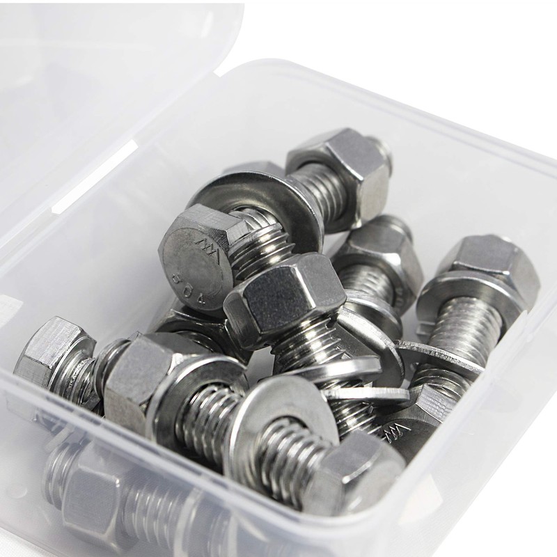 SUNXULIMI 1/4-20 x 1-1/4" Bolts and Nuts Hex Head Bolts