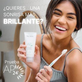 Nu Skin | Kit 2 AP24 Pasta Dental Blanqueadora | Sonrisa y Dientes Brillantes | Sabor Vainilla y Menta | Aliento Fresco | Blanqueador Dental | 110g