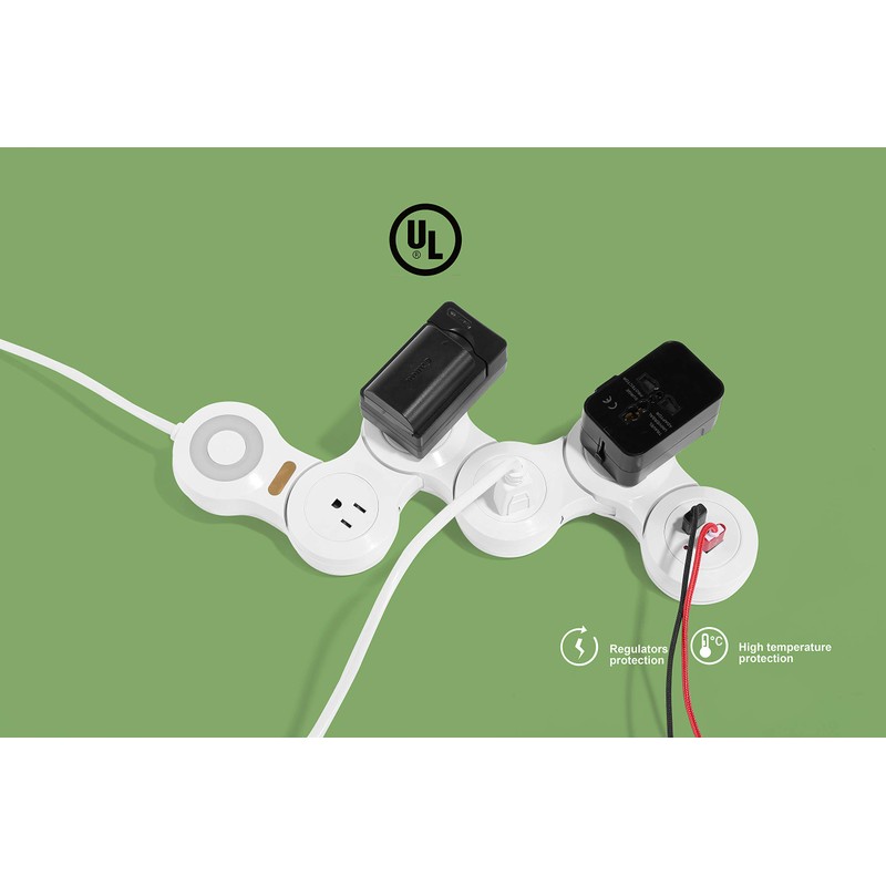 Flexible Surge Protector Power Strip, 6 Feet Long Cord 4