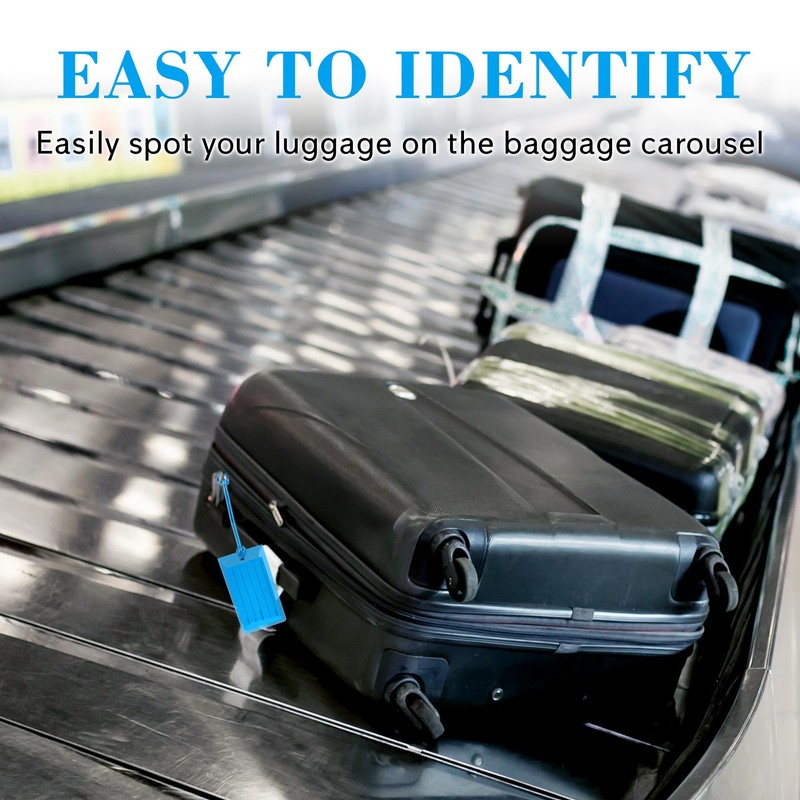 50 Pack Luggage Tags Suitcases PVC Travel Bag & Baggage