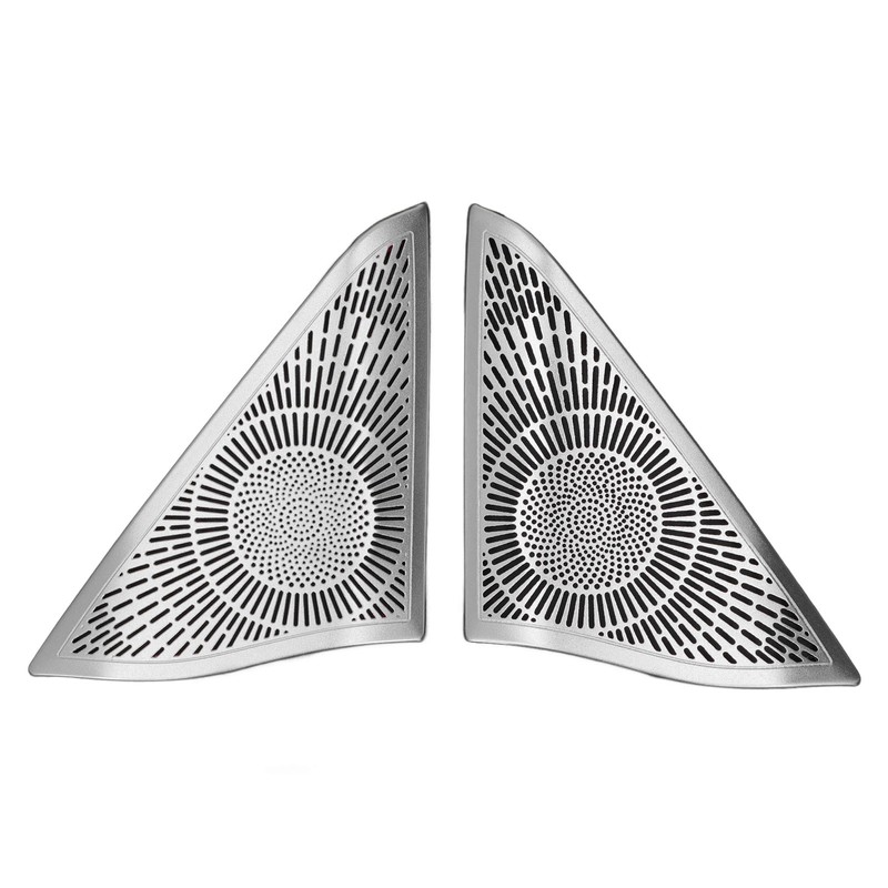 2 Pcs Car Door Speaker Cover Trim Stickers Aluminium Alloy