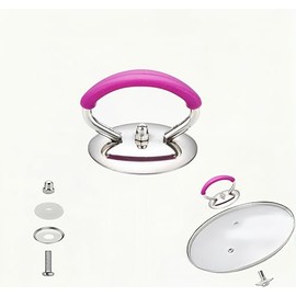 1 Pcs Universal Crock Pot Lid Handle, Stainless Steel Heat Resistant crockpot lid replacement (One Purple)