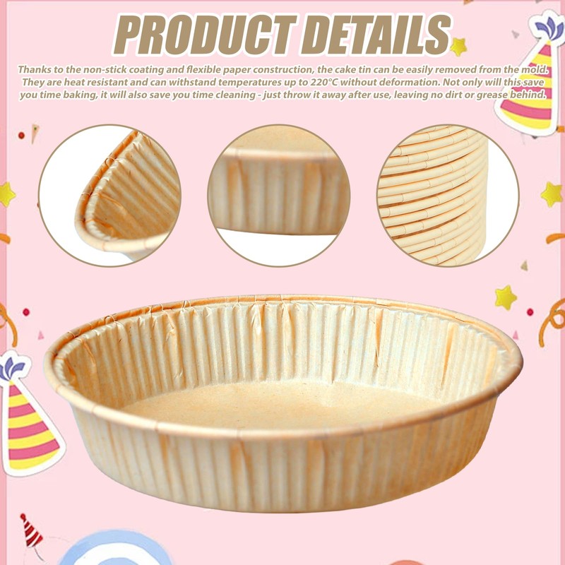 WIYETY 100 stampi per torte in carta per cuocere, mini