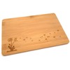 Samunshi® Wooden Board with Engraving Dandelion Bamboo Board Chopping Board