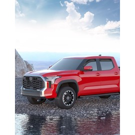 Saleago in-Channel Window Rain Guards Fit for Truck Toyota Tundra 2022 2023 2024 2025 2026 CrewMax Extra Durable Window Visors Window Deflectors Vent Visors Vent Shades Car Accessories-4 pcs 2-Q13