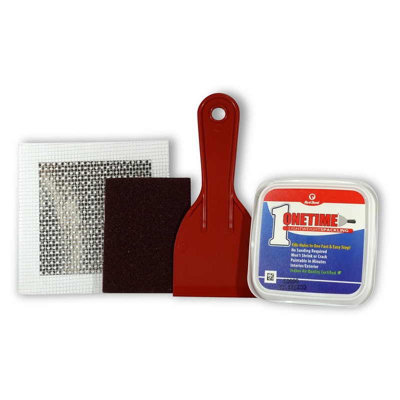 Red Devil 0549 ONETIME Lightweight Spackling Patch-A-Wall Kit, 1/2 Pint