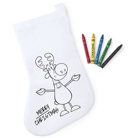 eBuyGB Kids Colour Your Own Non Woven Gift Bag Stocking Party Favor (Reindeer)