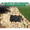 Ductile Iron Atrium Grate and Frame,18x18in Square Beehive Catch Basin