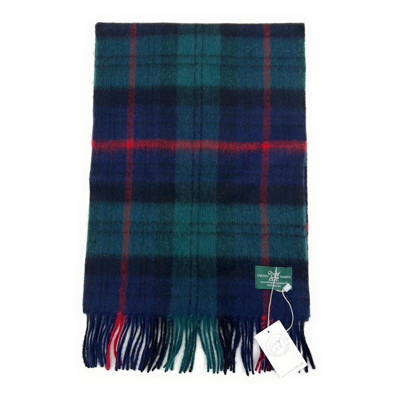 100% Soft Lambswool Clan Tartan Scarf Unisex 30cm x 180cm