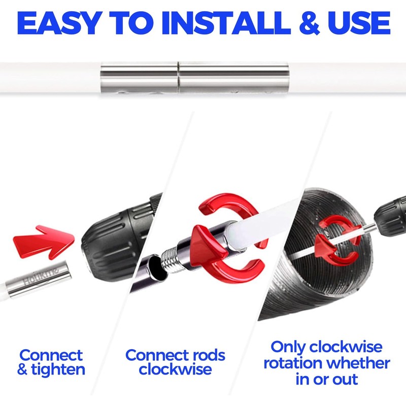 Holikme 30 Feet Dryer Vent Cleaner Kit,Flexible Lint Brush with