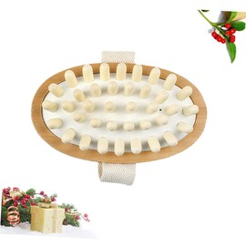 Beavorty Cushion Wooden Spa Massager Handheld Dry Skin Exfoliating Brush Natural Material Smooth Skin