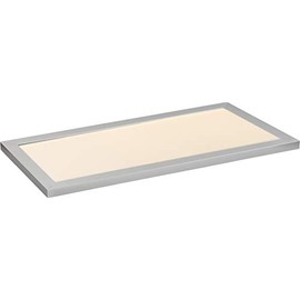 Maxim 57762WTAL Sky Energy Star JA8 Compliant Rectangle Outdoor LED Flush Mount, 1-Light 22 Watt, 1"H x 12"W x 24"L, Brushed Aluminum