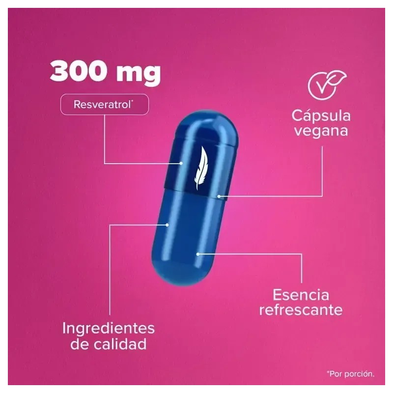 Suplemento Alimenticio Birdman Resveratrol 62 Cápsulas Sin Sabor