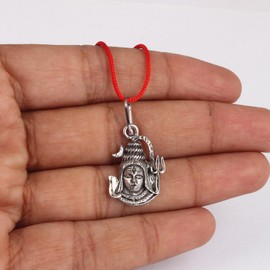 Rudra Empire Spiritual Shiva Bholenath Pendant Lord Shiv Locket for Men and Women, Free Size, Brass, No Gemstone