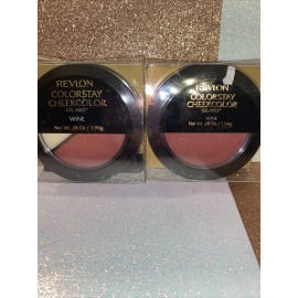 Revlon 2X REVLON COLORSTAY  CHEEKCOLOR OIL FREE COLOR BLUSH/W SPONGE - WINE