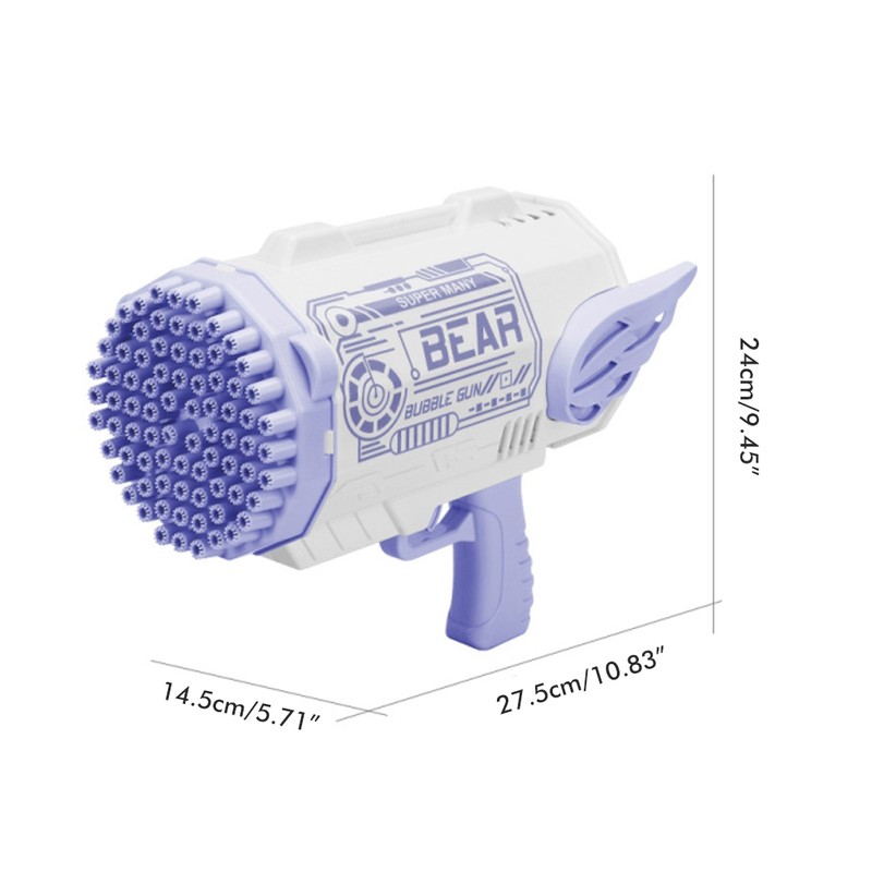 Children Bubble Machine Gun 80 Hole Bubble Machine Launcher Bubble