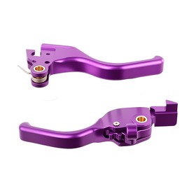 Rudyness Motorcyle Adjustable Short Brake Clutch Lever Compatible with for Harley Touring Street Road Glide 2024-2025 (Purple)
