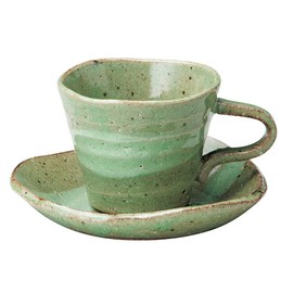 Wiccan Spine Cotta Coffee Cup hiwa Sink (zanami kappuandoso-sa- Cup: φ 9 × 7.3 cm (CC) Saucer: 14 × 14 × 3 cm 750 – 22 – 233