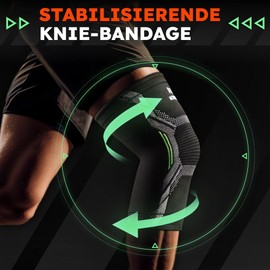 NativoDex Knee Support Compression for Women and Men, Non-Slip Compression Sports Knee Brace for Recovery from Meniscus Tear, ACL and Arthritis (Green, XXL)