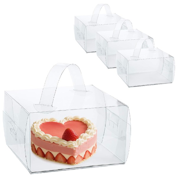 Hzzycaxli Hzzycaxli 7 x 7 x 4 Inches Clear Cake