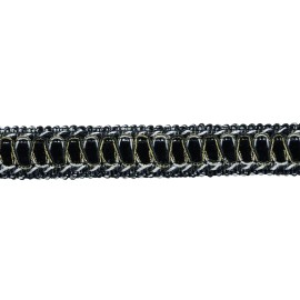 DÉCOPRO (TM) Gimp Braid Trim, Style# 100HG, Color# SGB - Silver Grey, Black [6 Yards]