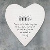 East of India Porcelein Heart Coaster 'The best things in
