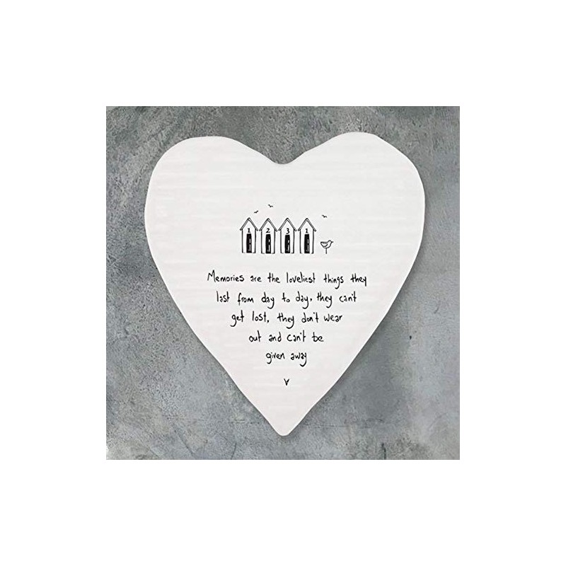 East of India Porcelein Heart Coaster 'The best things in