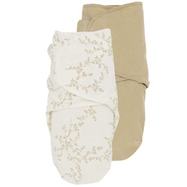 Meyco Baby Swaddling Bag Branches, Plain Sand, 4-6 Months, Pack of 2