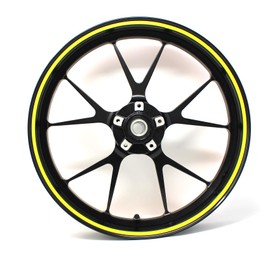 Wheel Rim Sticker Rim Stripes Width 7 mm Neon with Mounting Tool 16 Inch 17 Inch 18 Inch 19 Inch Accessories for Car Motorcycle Rims Sticker (Neon Yellow)