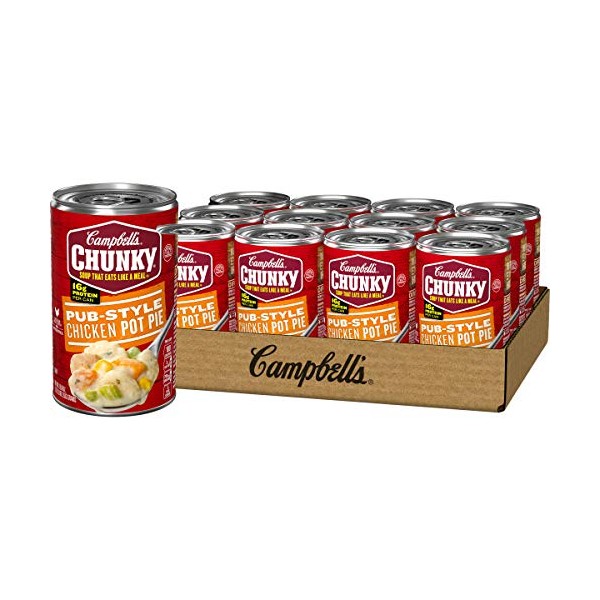 Campbell's Chunky Soup, Pub-Style Chicken Pot Pie Soup, 18.8 Ounce Can (Case Of 12)