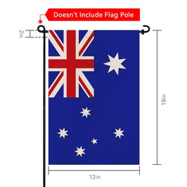 Pretty_jessie Australia Flag Australian Garden Flags 12x18 Double-Sided Small Burlap Yard Flag Decorations for Outdoors(Australia)