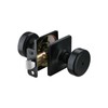 STARPY Black Door Knobs with Square Rosette,Pismo Door Knob with