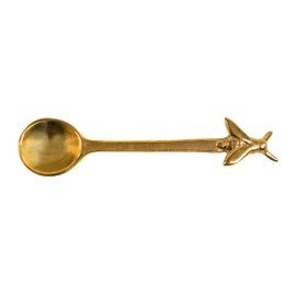 Creative Co-Op Brass Sugar/Honey Spoon with Bee Handle