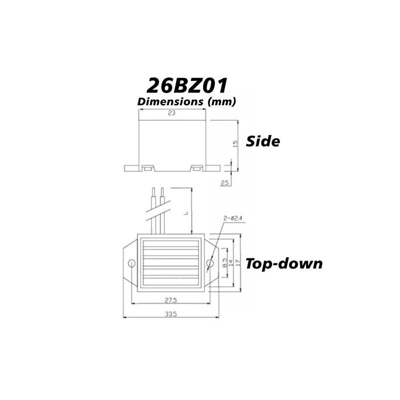 Electronix Express 3 Pack 85dB Buzzer 3-6V DC with Wire