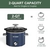 2 QT Small Slow Cooker, 3 Adjustable Temp, Upgraded Ceramic