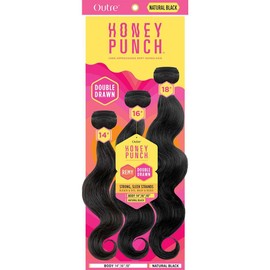 Outre Honey Punch 100% Unprocessed Remi Human Hair - Body 14" 16" 18" (NATURAL)